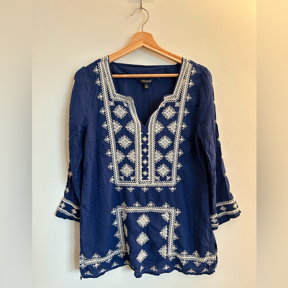Embroider modern peasant shirt from Lucky Brand